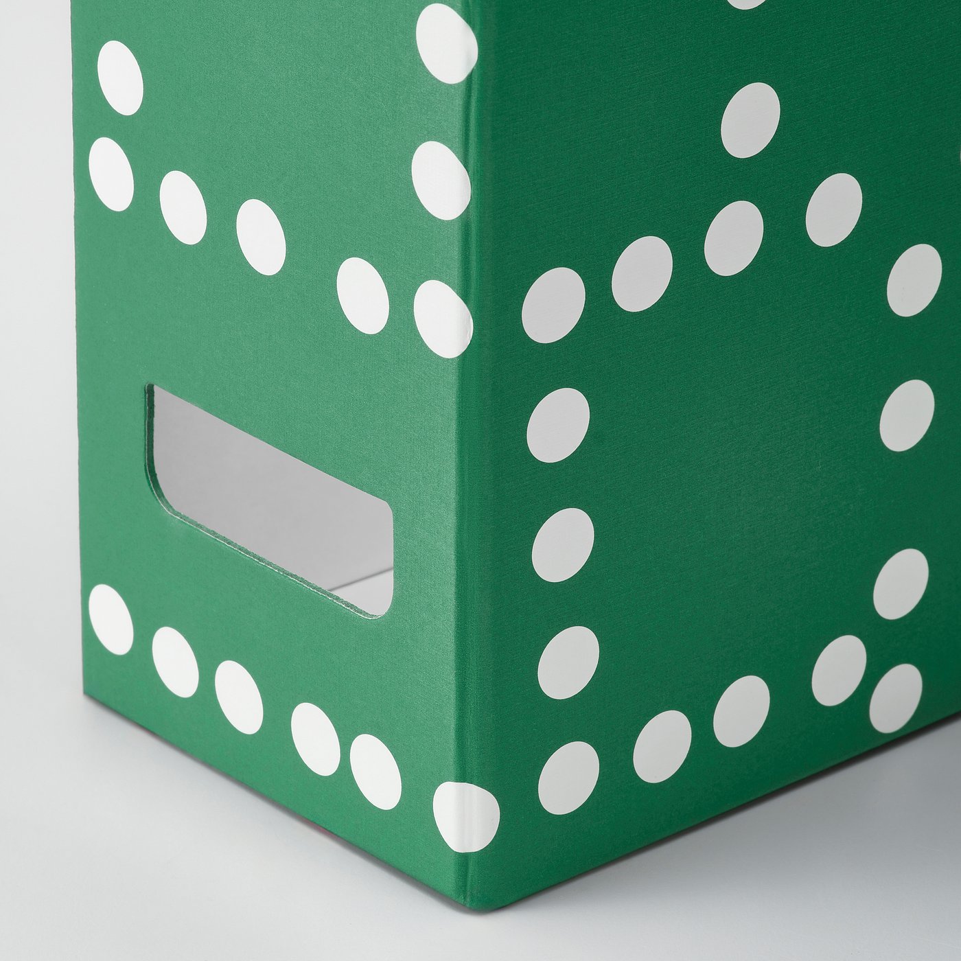 FJÄDERHARV magazine file, green/dotted, 10x31x25 cm, 2 pack