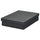 FJÄDERHARV - FJÄDERHARV Storage box with lid, anthracite, 25x35x8 cm
