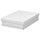 FJÄDERHARV - FJÄDERHARV Storage box with lid, white, 25x35x8 cm