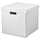 FJÄDERHARV - FJÄDERHARV Storage box with lid, white, 32x35x31 cm