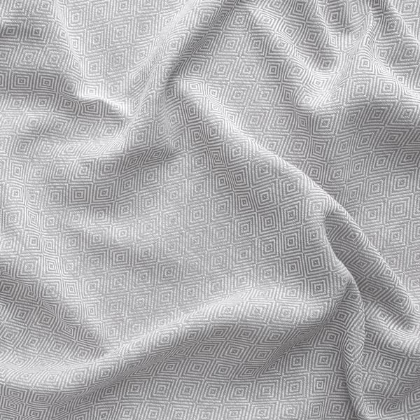 FJÄDERMOTT curtains, 1 pair, white/grey/with heading tape, 145x300 cm