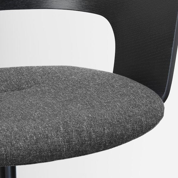Ikea FJÄLLBERGET Conference chair, black stained ash veneer/Gunnared dark grey ,