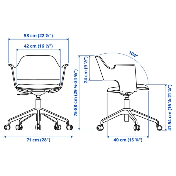 FJÄLLBERGET Conference chair, black stained ash veneer/Gunnared dark grey ,