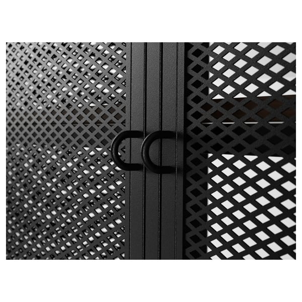 FJÄLLBO - FJÄLLBO TV storage combination, black, 250x36x95 cm
