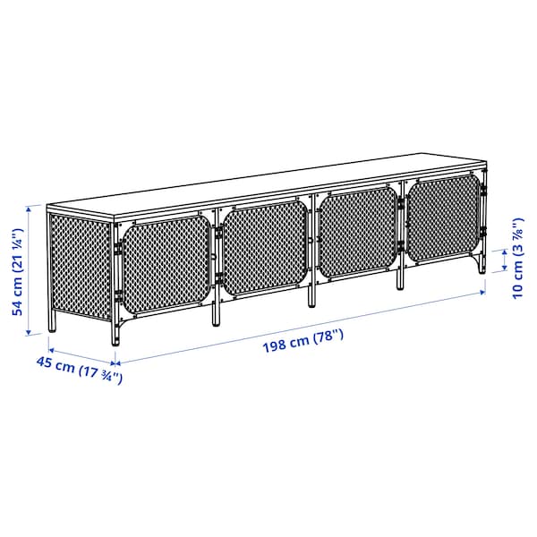 Ikea FJÄLLBO - TV cabinet, black,198x45x54 cm