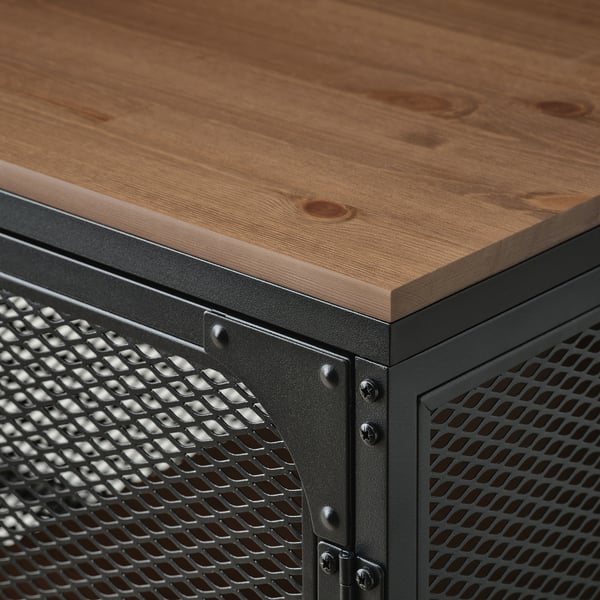 FJÄLLBO desk, black, 140x70 cm