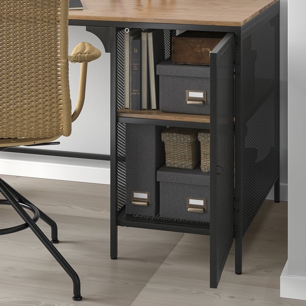 FJÄLLBO desk, black, 140x70 cm
