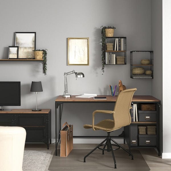 Ikea FJÄLLBO - Desk, black, 140x70 cm