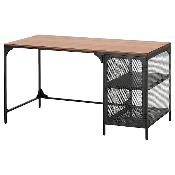 FJÄLLBO - Desk, black,140x70 cm