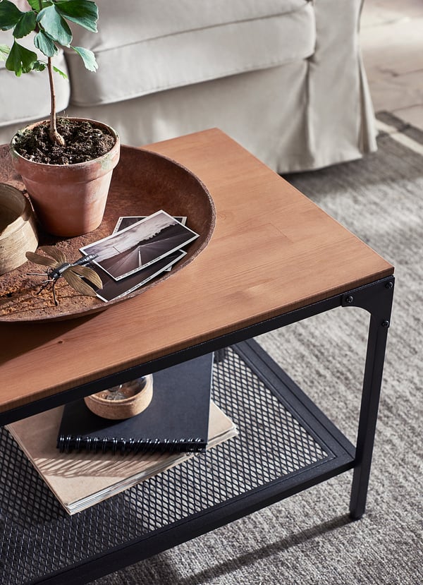 FJÄLLBO coffee table, black, 90x46 cm