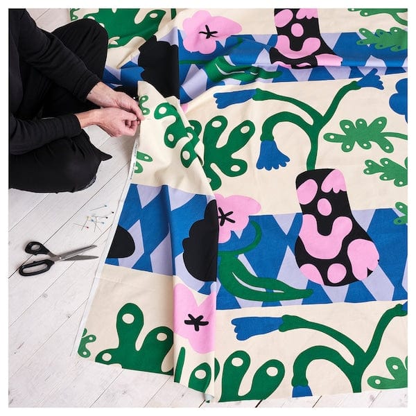 Ikea FJÄLLDRABA - Pre-cut fabric, multicolour, 150x300 cm