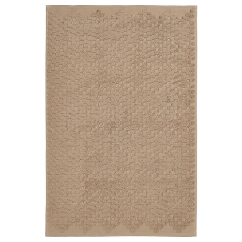 FJÄLLKATTFOT - Bath mat, beige, 50x80 cm