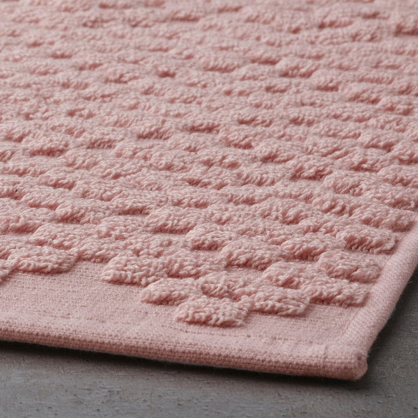 FJÄLLKATTFOT - Bath mat, pale pink, 50x80 cm