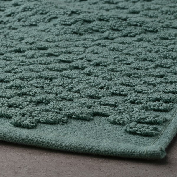 FJÄLLKATTFOT - Bath mat, turquoise, 50x80 cm