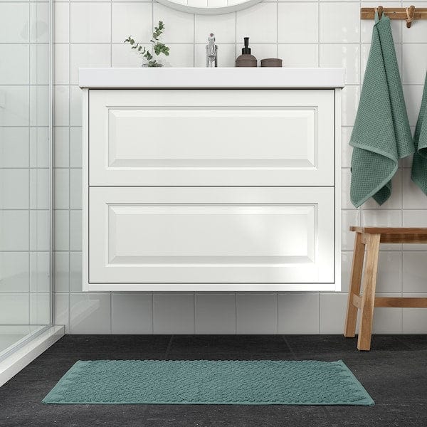 Ikea FJÄLLKATTFOT - Bath mat, turquoise, 50x80 cm