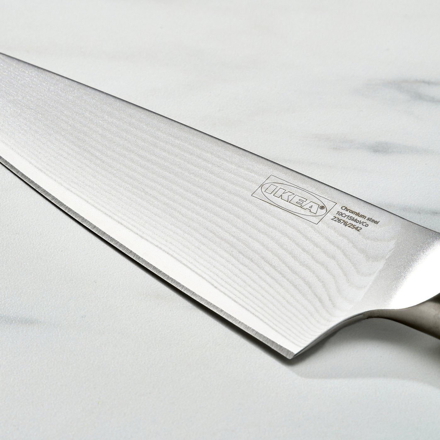 FJÄLLRÖDING utility knife, damascus steel/black, 14 cm