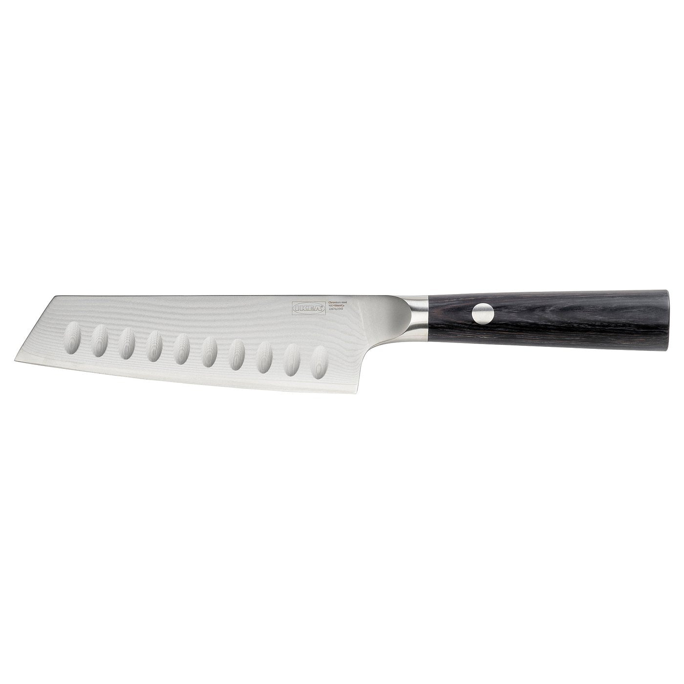 FJÄLLRÖDING santoku knife, damascus steel/black, 16 cm
