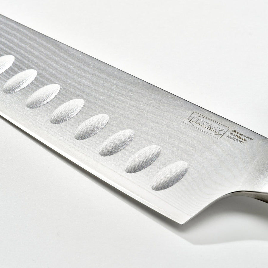 FJÄLLRÖDING santoku knife, damascus steel/black, 16 cm