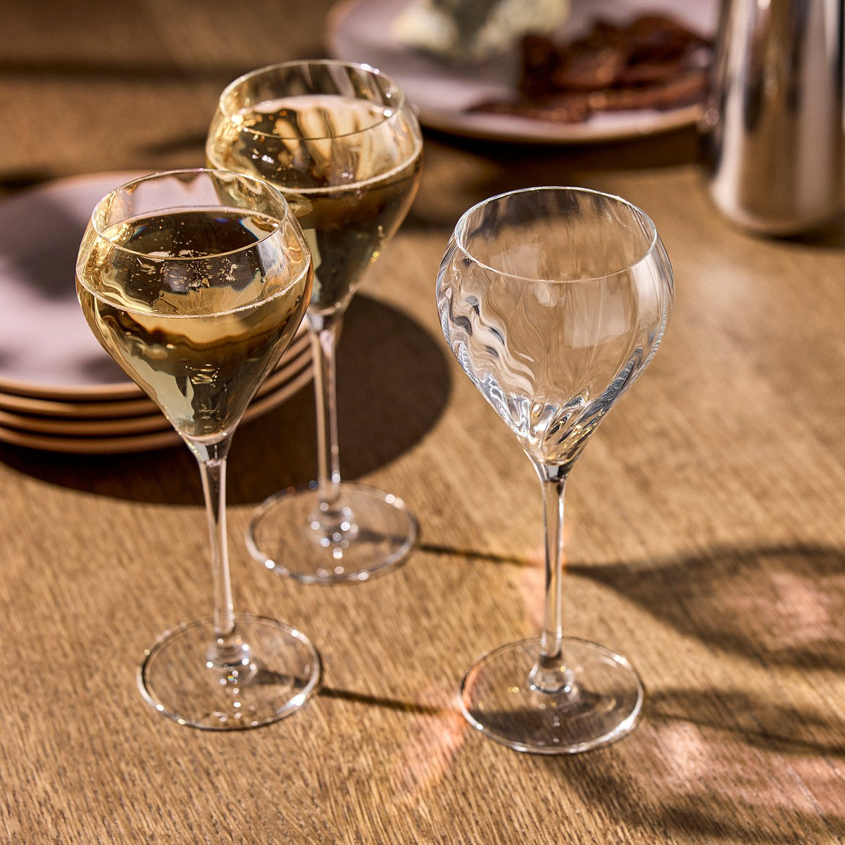 FJÄLLUGGLA champagne glass, clear glass, 23 cl, 4 pack