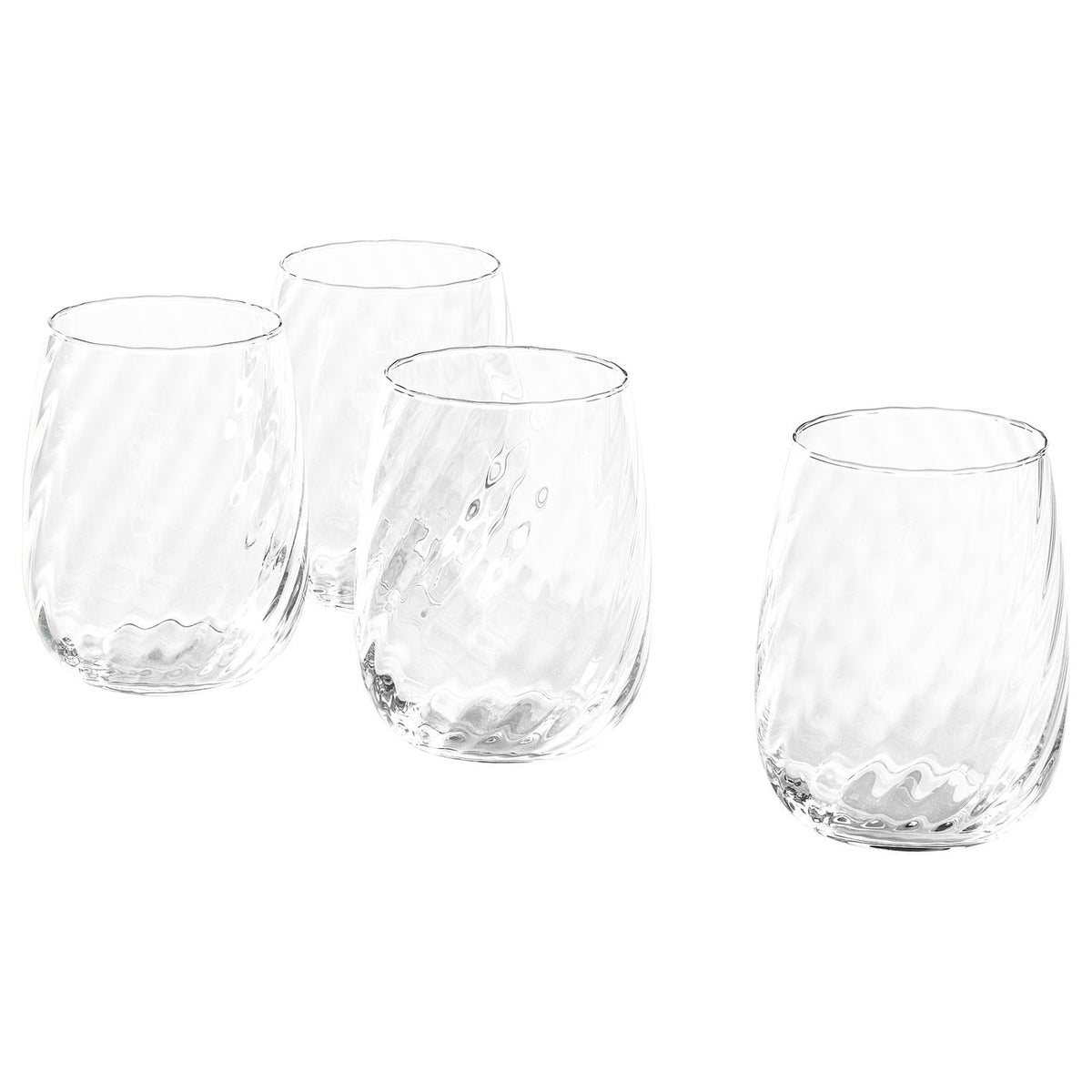 FJÄLLUGGLA glass, clear glass, 37 cl, 4 pack