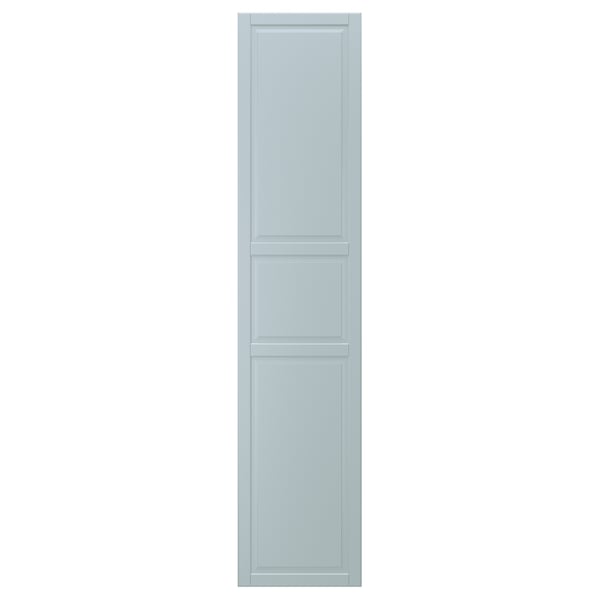 FJÄREHALS door with hinges, light grey-blue, 50x229 cm