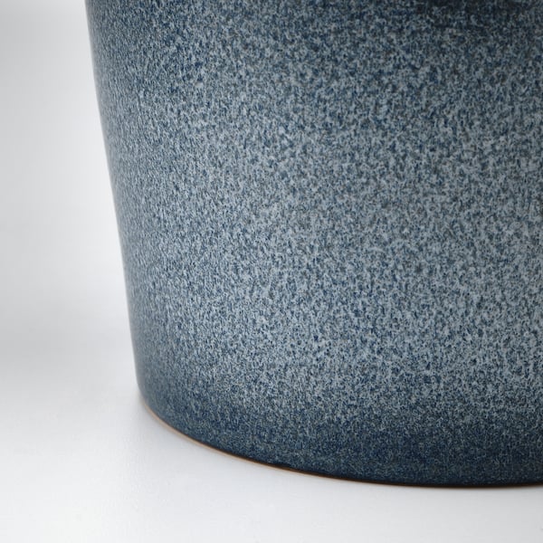 FJÄRILSBUSKE plant pot, in/outdoor/blue, 19 cm
