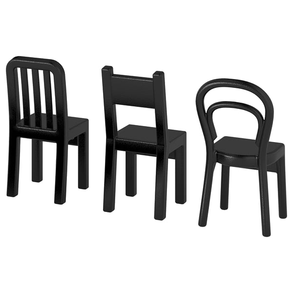 FJANTIG hook, black, 3 pack