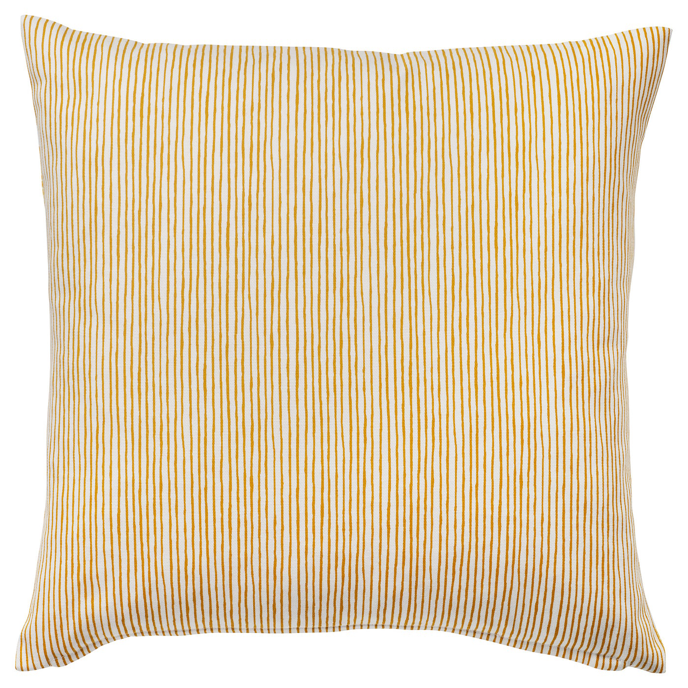 FJUNKLOCKA cushion cover, yellow/white, 50x50 cm