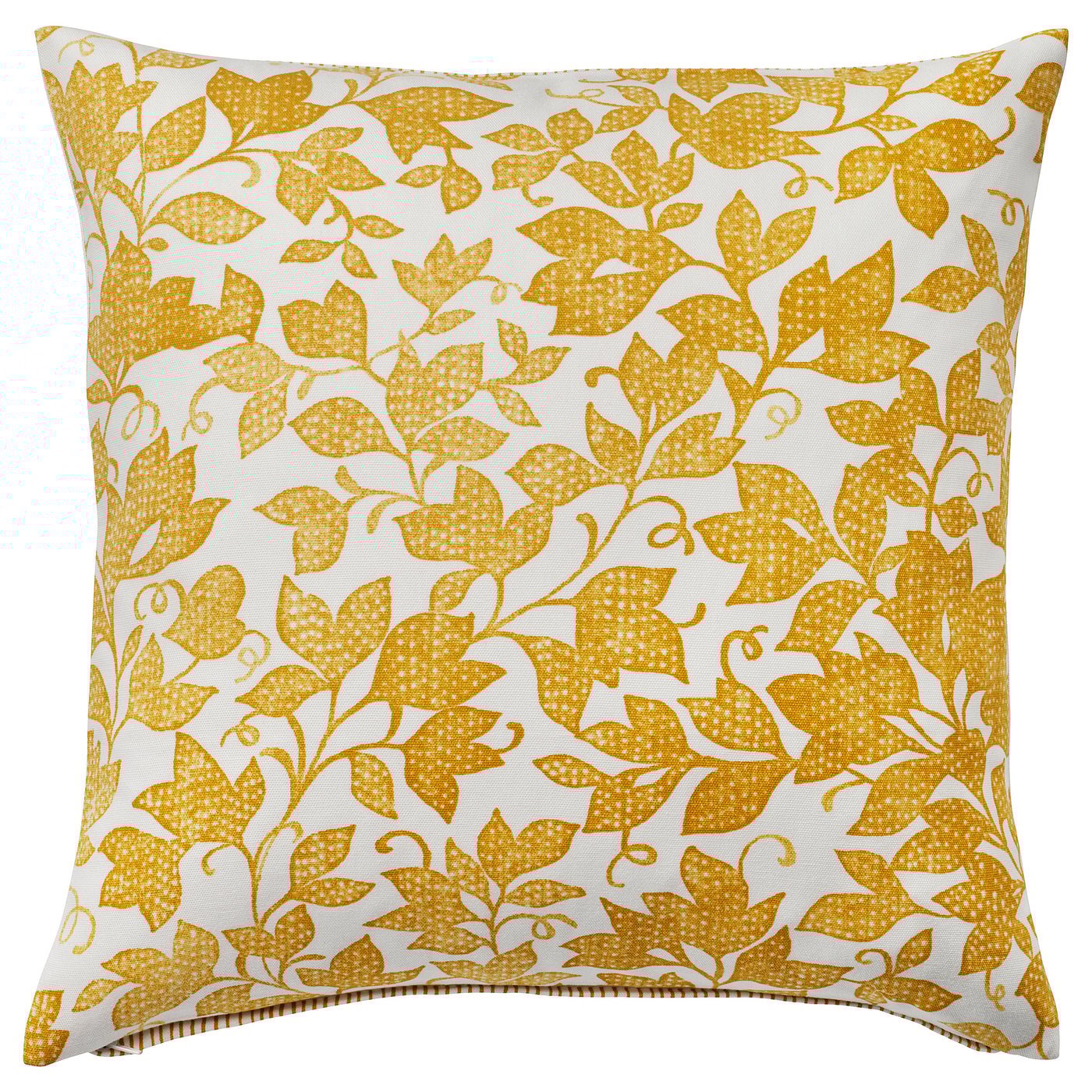 FJUNKLOCKA cushion cover, yellow/white, 50x50 cm