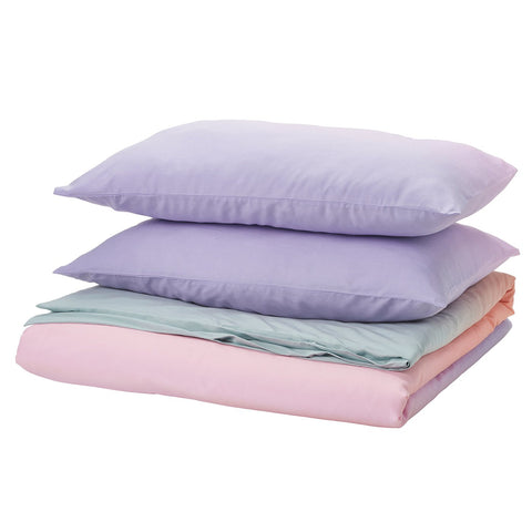 FLÄDERBUSKE duvet cover and 2 pillowcases, multicolour, 220x240 cm