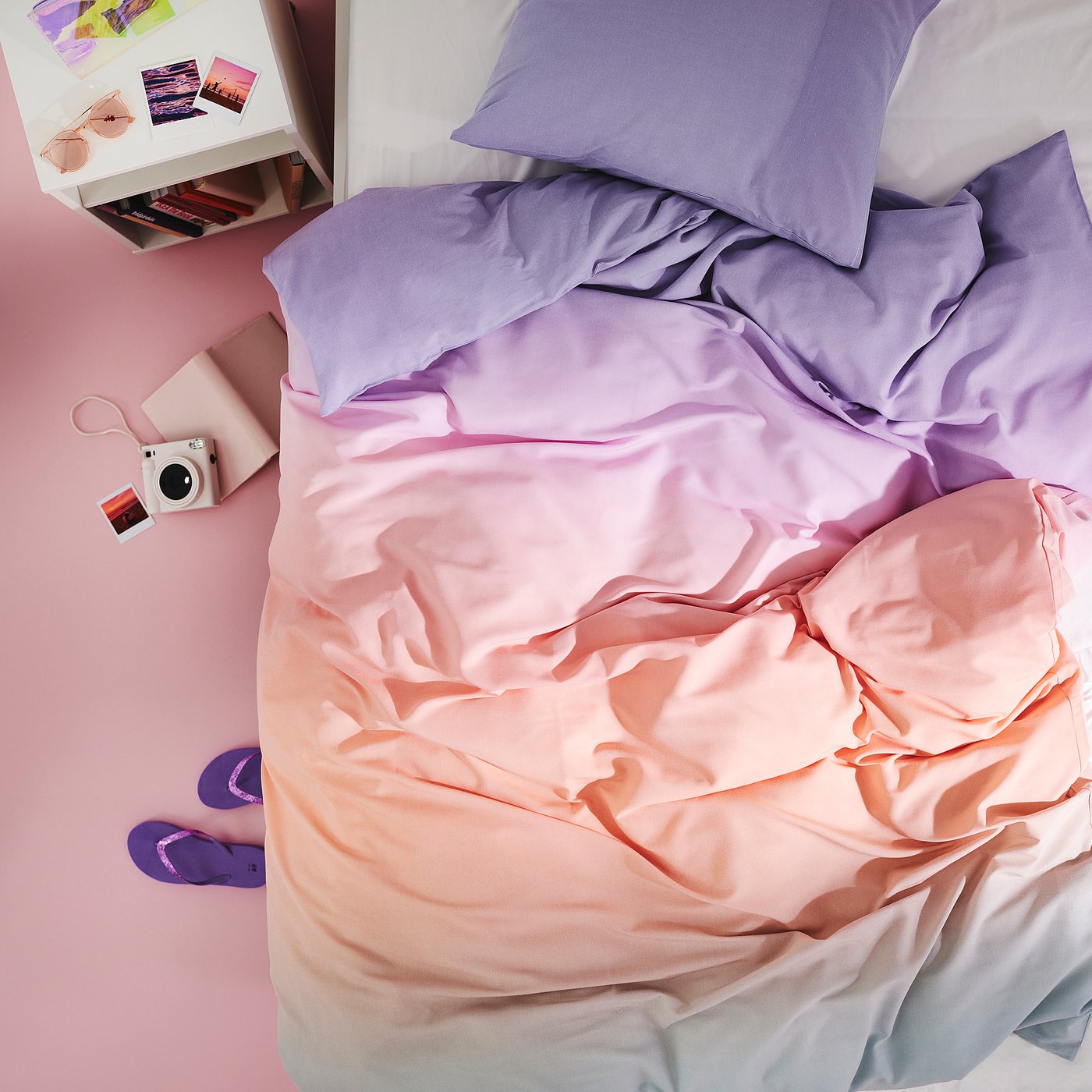 FLÄDERBUSKE duvet cover and 2 pillowcases, multicolour, 240x220/50x80 cm
