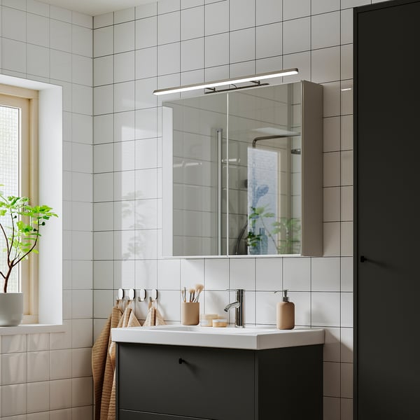 FLASKPOST - LED cabinet/wall lighting, chrome,82 cm