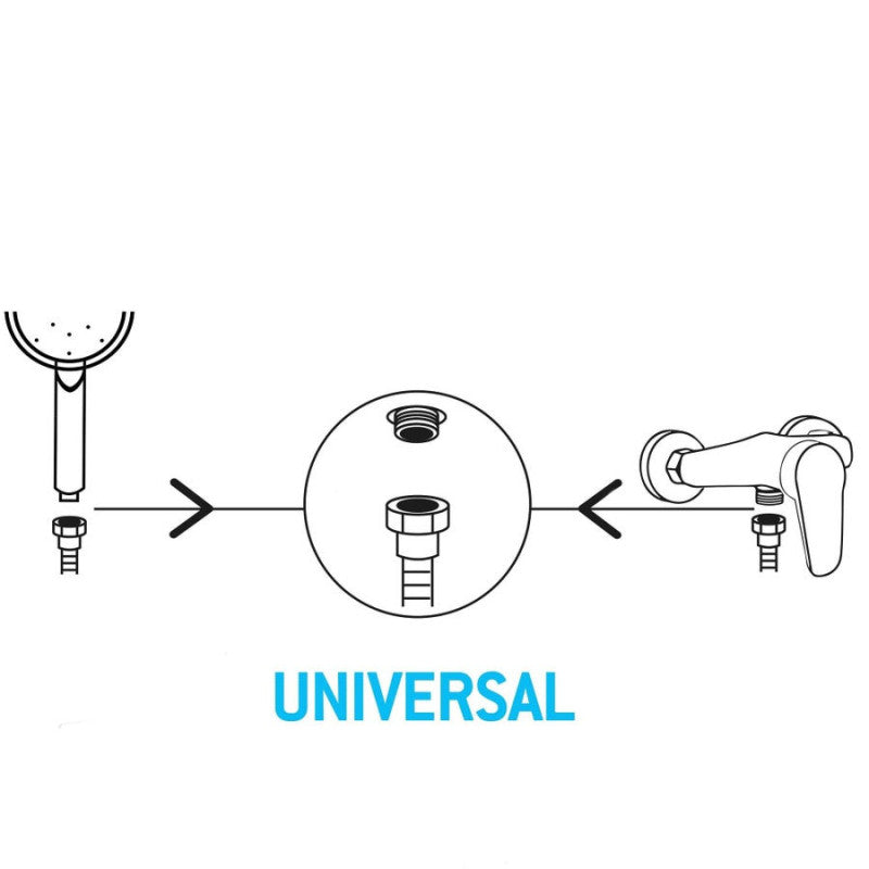 FLEXIBLE WHITE PLASTIC SHOWER HOSE 1