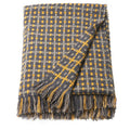 FLIKBRUNÖRT throw, check pattern, 130x170 cm