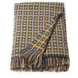 FLIKBRUNÖRT throw, check pattern, 130x170 cm