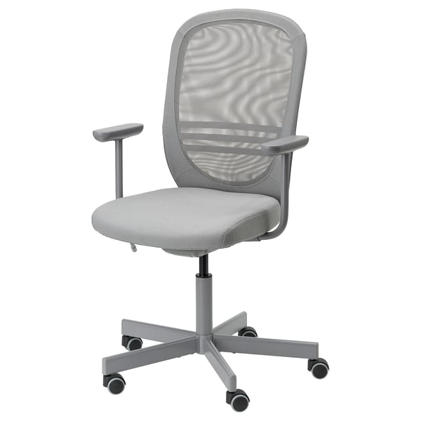 FLINTAN - Pair of armrests, grey