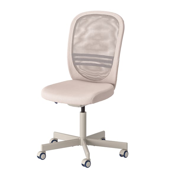 FLINTAN office chair, beige, 71x114x71 cm