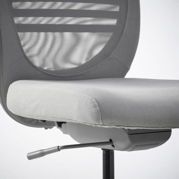 FLINTAN - Office chair with armrests, Diseröd grey