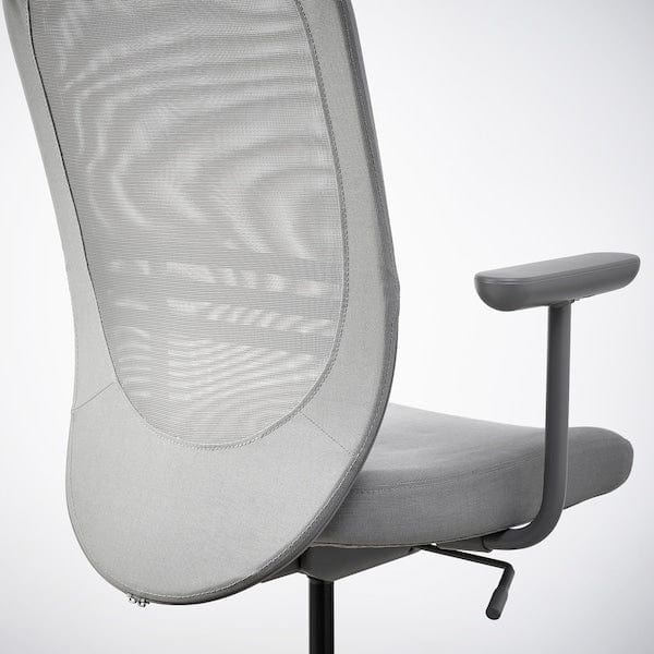 FLINTAN Ergonomic Office Chair with Armrests, Diseröd Grey