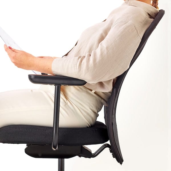 Ikea FLINTAN Office chair with armrests - black ,