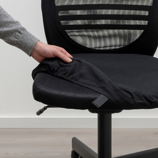 FLINTAN office chair, black, 71x114x71 cm