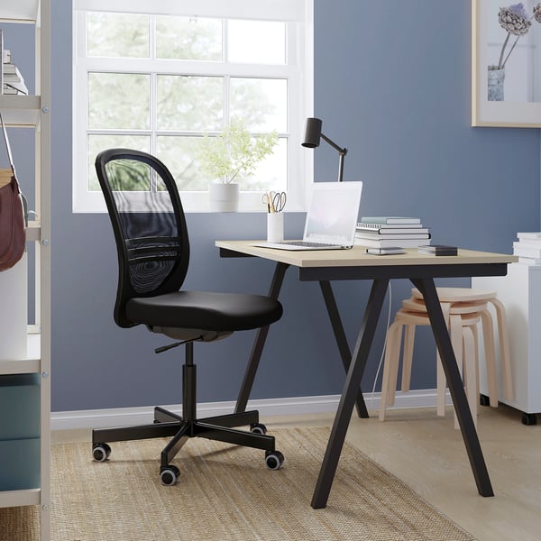 FLINTAN office chair, black, 71x114x71 cm