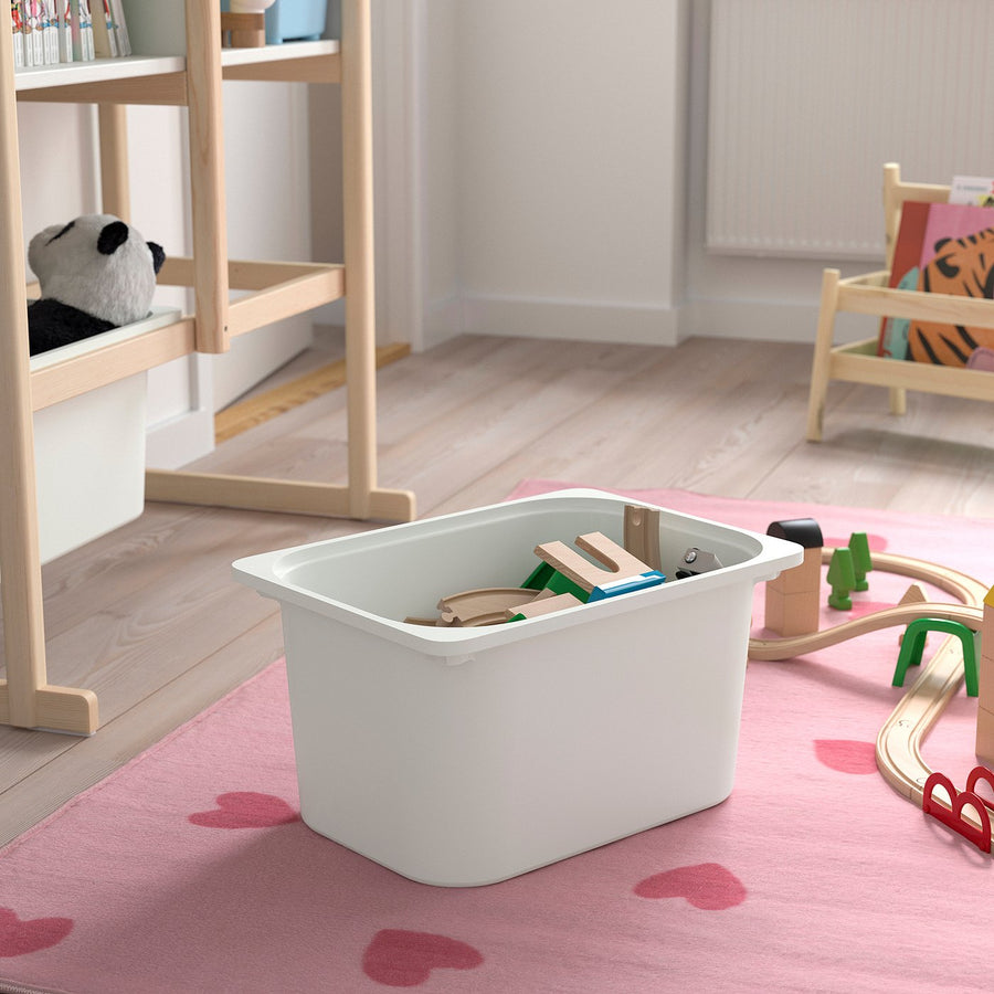 FLISAT open storage combination, light white stained pine white/white, 88x38x117 cm