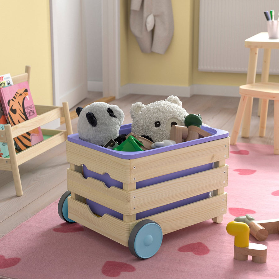 FLISAT toy storage with wheels, 38x43x29 cm