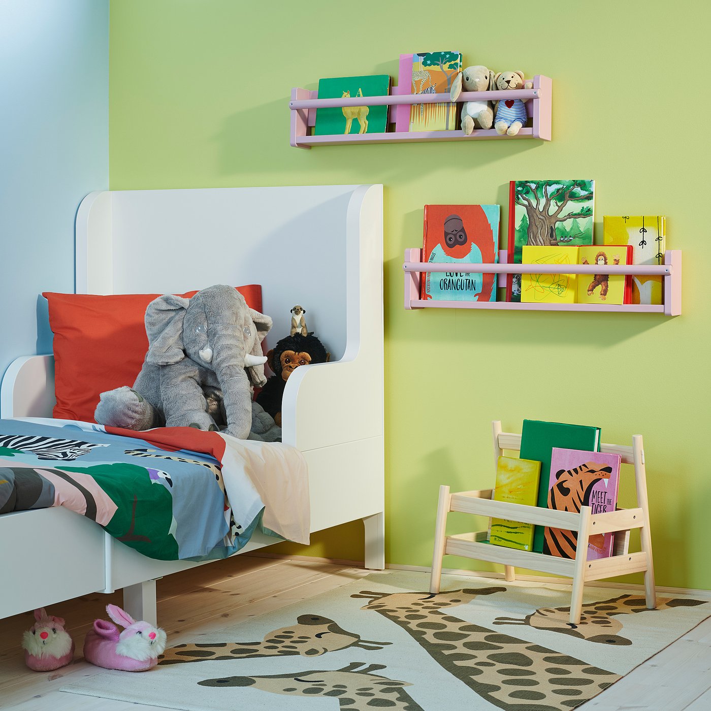 FLISAT wall storage, pale pink, 70x16x9 cm