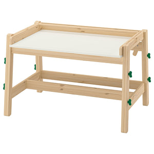 FLISAT Children's desk, height adjustable/green, 97 cm