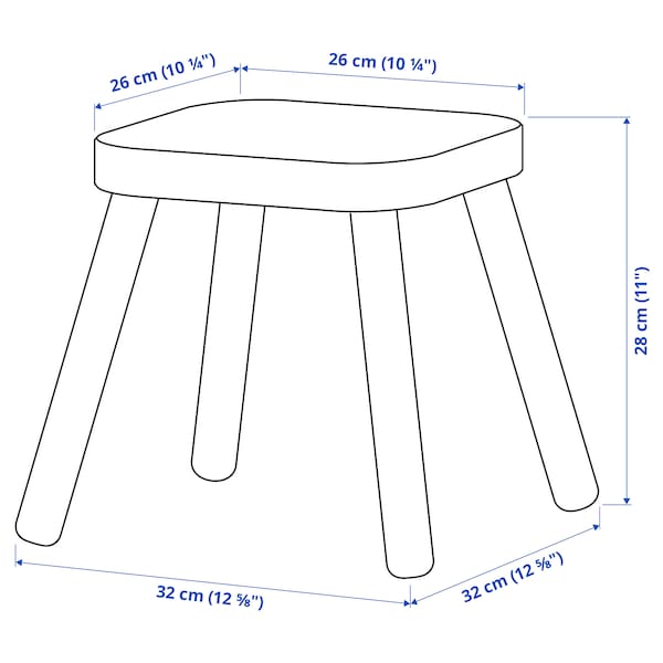 Ikea FLISAT - Stool, pine