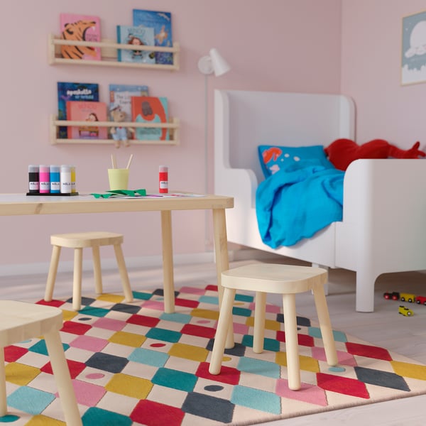 FLISAT children's stool, pine, 32 cm