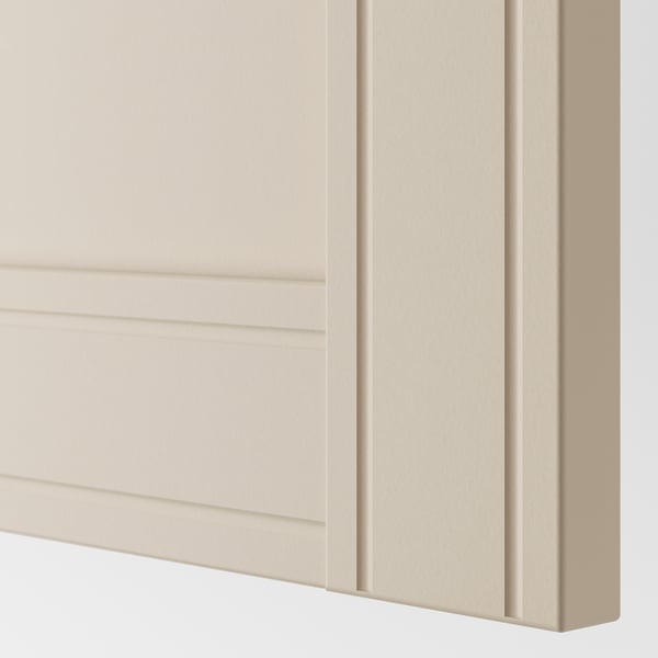 FLISBERGET door with hinges, light beige, 50x229 cm