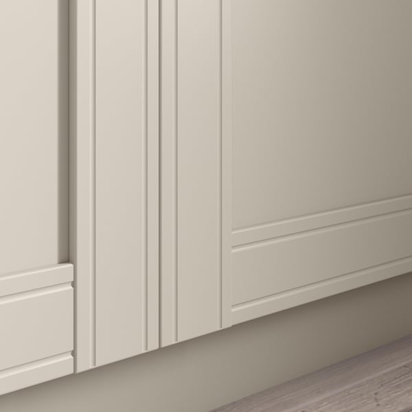 FLISBERGET door with hinges, light beige, 50x229 cm